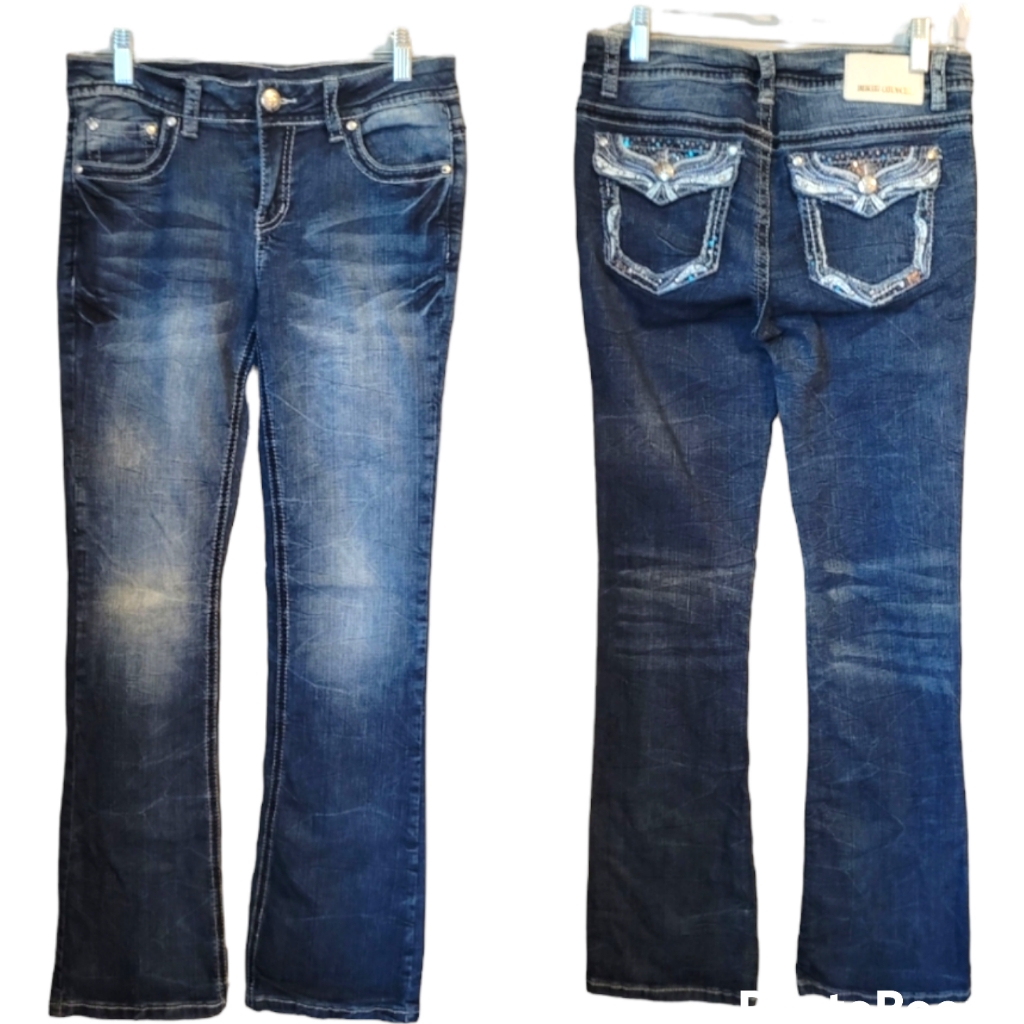 Denim Couture Women Bootcut Jeans Embellished Pocket Denim Couture Women Bootcut Jeans Embellished Pocket